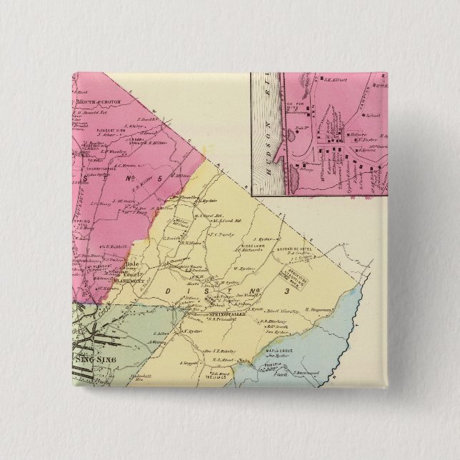 Ossining, Sparta 15 Cm Square Badge (Front)