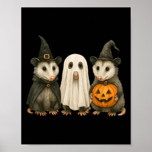 Ossum Halloween Ssum Witch Ghost Pumpkin Poster