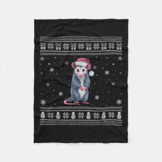 Ossum Lovers Men Women Santa Ugly Xmas Sweater  Fleece Blanket