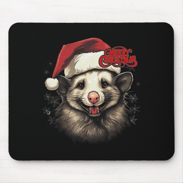 Ossum Ssum Funny Merry Christmas Santa Matching Fa Mouse Pad (Front)