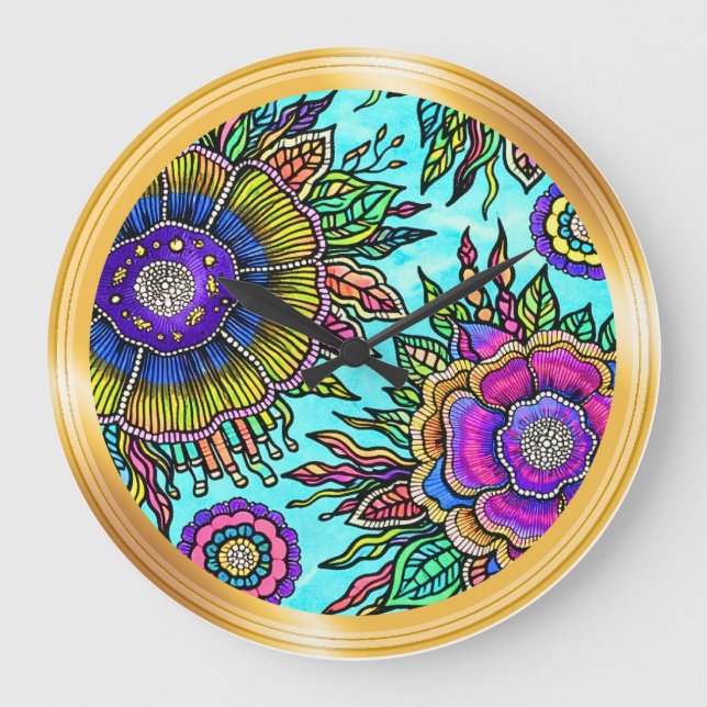 OSTARA: Celestial Resonance- Maximalist Art Clock (Front)