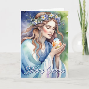 Ostara Goddess Spring Equinox Sabbat Wicca Holiday Card
