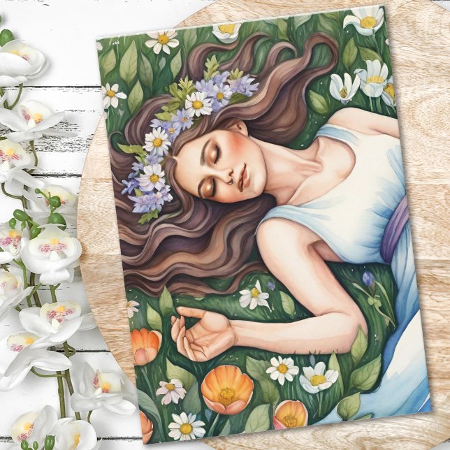 Ostara Goddess Spring Equinox Sabbat Wicca Holiday Card (Ostara Goddess Spring Equinox Sabbat Wicca Holiday Card)