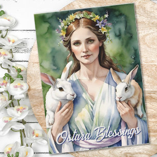 Ostara Goddess Spring Equinox Sabbat Wicca Holiday Card