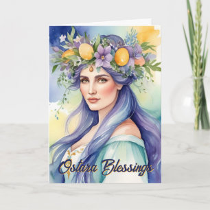 Ostara Goddess Spring Equinox Sabbat Wicca Holiday Card