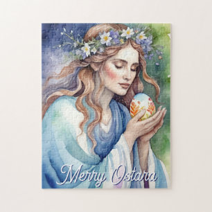 Ostara Goddess Spring Equinox Sabbat Wicca Holiday Jigsaw Puzzle