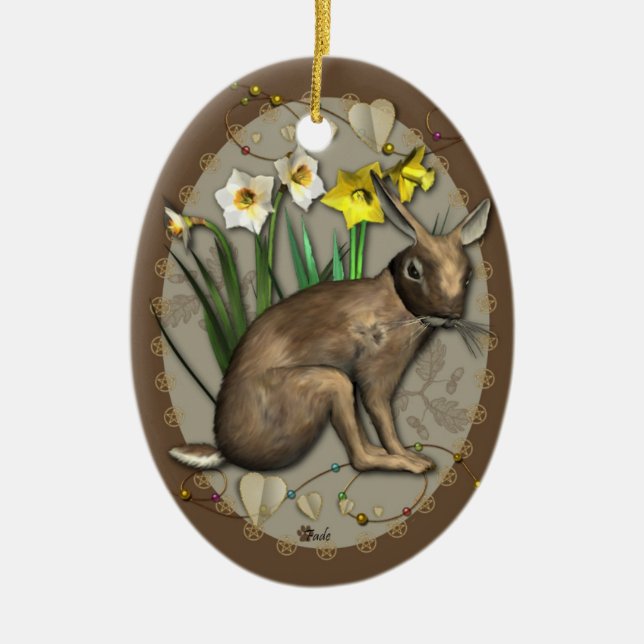 Ostara Hare Ornament (Front)