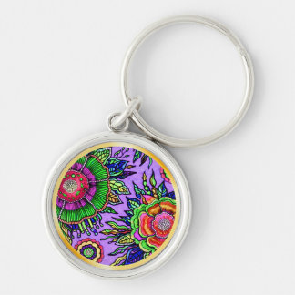 OSTARA: Mystic Violet- Maximalist Art Keychain