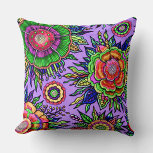 OSTARA: Mystic Violet- Maximalist Throw Pillow