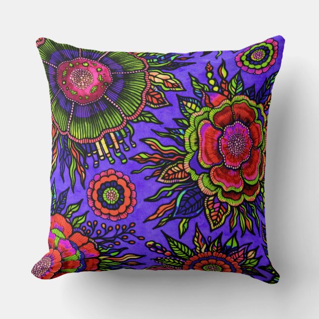 OSTARA: Radiant Luminous- Maximalist Throw Cushion (Front)