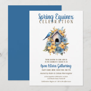 Ostara Spring Equinox Bird House Sabbat Invitation