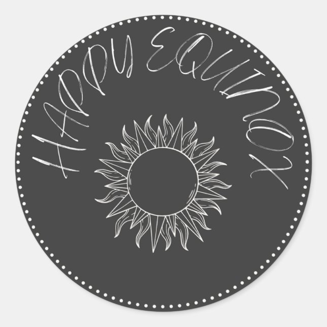 Ostara, Spring Equinox, classic round sticker (Front)