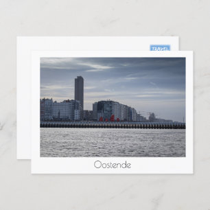 Ostend Coastal City Skyline, Belgium Postcard