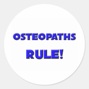 Osteopaths Rule! Classic Round Sticker