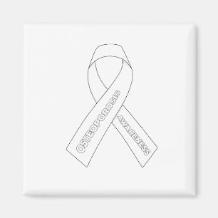 osteoporosis Awareness Ribbon Magnet
