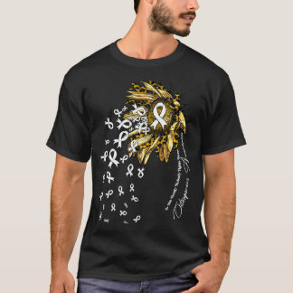 Osteoporosis Awareness sunflower nobody fights alo T-Shirt