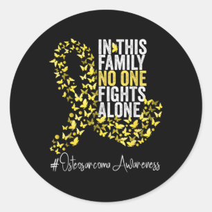 Osteosarcoma Awareness Month Yellow Ribbon Classic Round Sticker