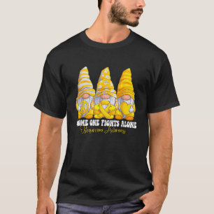 Osteosarcoma Awareness Month Yellow Ribbon Gnomies T-Shirt