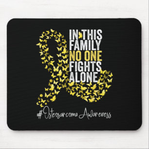 Osteosarcoma Awareness Month Yellow Ribbon Mouse Pad