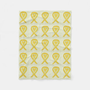 Osteosarcoma Awareness Ribbon Fleece Blankets