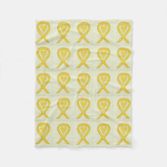 Osteosarcoma Awareness Ribbon Fleece Blankets (Front)