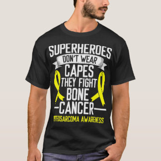Osteosarcoma Awareness Yellow Ribbon Fighter Bone T-Shirt