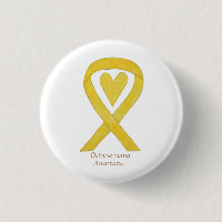 Osteosarcoma Yellow Awareness Ribbon Custom Pin