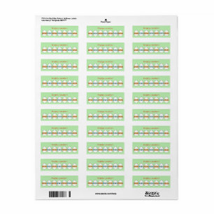 Ostereier mit einem Blumenmuster Return Address Label