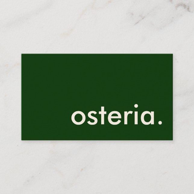 osteria. business card (Front)