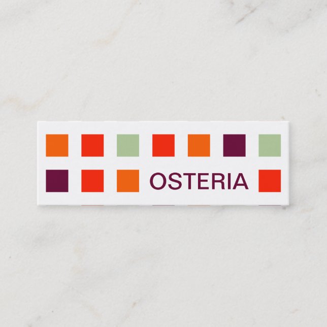 OSTERIA (mod squares) Mini Business Card (Front)