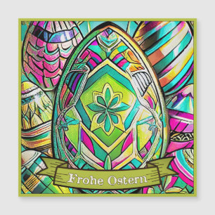 Ostermotiv farbiger Cartoon mit Ostereier 13553