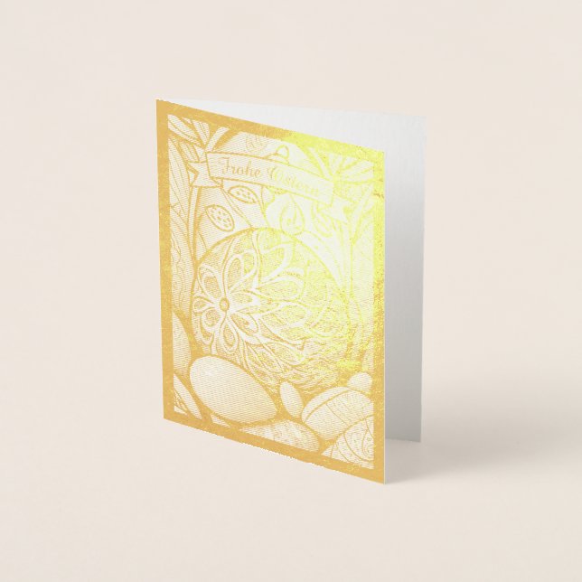 Ostermotiv monochrome Cartoon mit Ostereier 97330 Foil Card (Front)