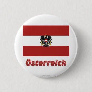 Österreich Dienstflagge mit deutschem Namen 6 Cm Round Badge