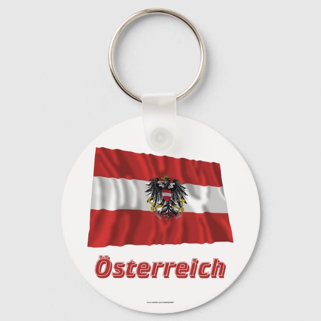 Österreich Fliegende Dienstflagge, deutscher Name Key Ring (Front)