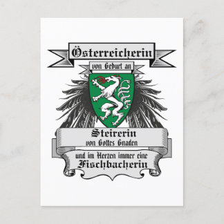 Österreich Steirerin von Gottes Gnaden Wappen  Postcard