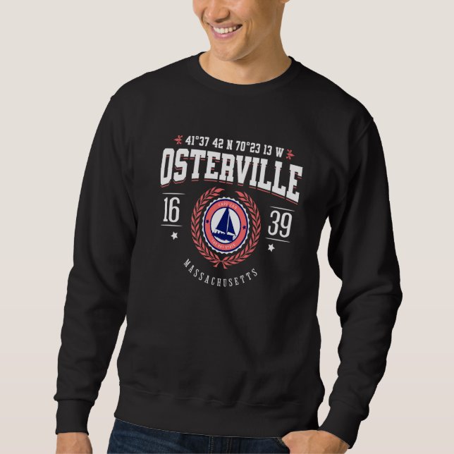 Osterville Massachusetts Cape Cod MA Nautical Beac Sweatshirt (Front)