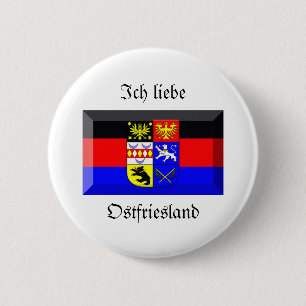 Ostfriesland Flag Gem 6 Cm Round Badge