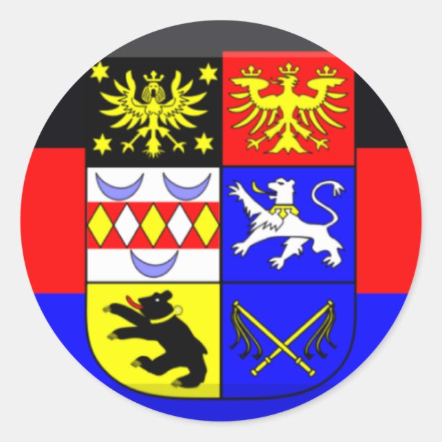 Ostfriesland Flag Gem Classic Round Sticker (Front)