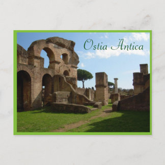 Ostia Antica, Rome with text Postcard