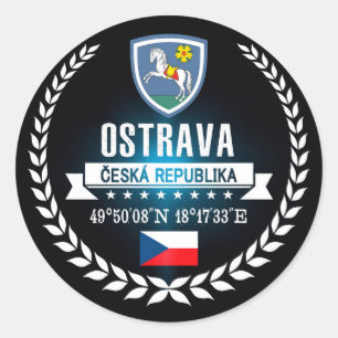 Ostrava Classic Round Sticker