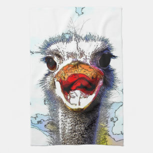 Ostrich20150701 Tea Towel