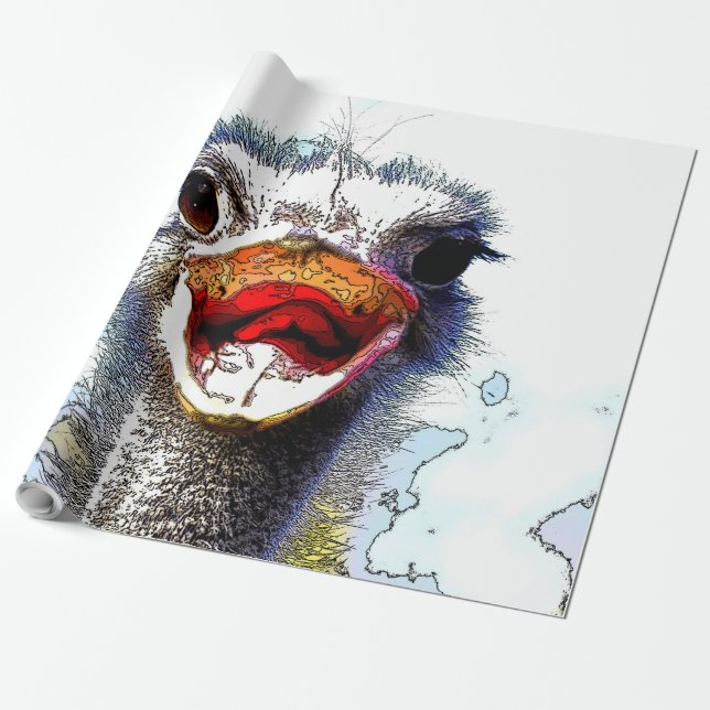 Ostrich20150701 Wrapping Paper (Unrolled)