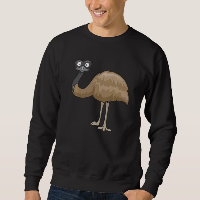 Ostrich Bird  Cute Birds Animal  Graphic Sweatshirt (Front)