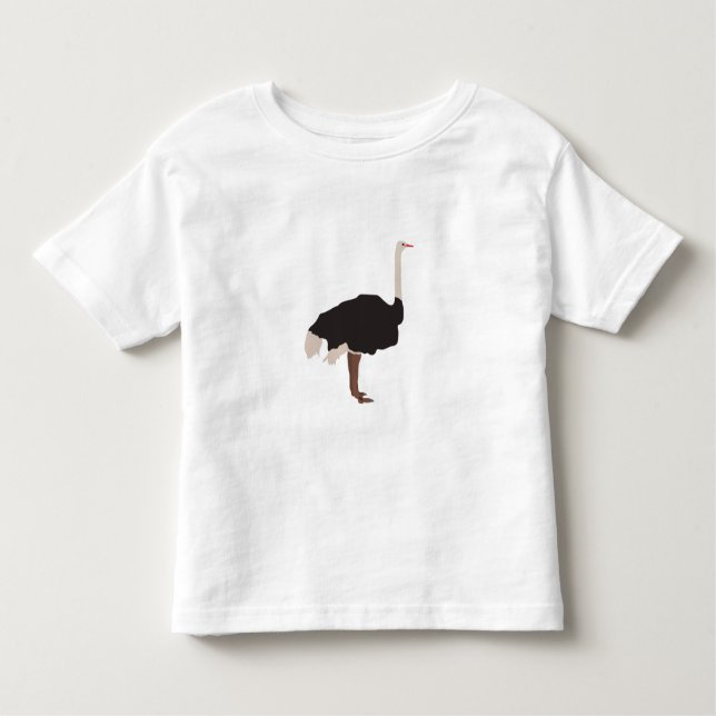 Ostrich Bird Illustration  Toddler T-Shirt (Front)