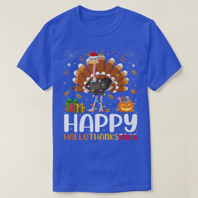 Ostrich Bird Lover Halloween Christmas Happy Hallo T-Shirt (Design Front)