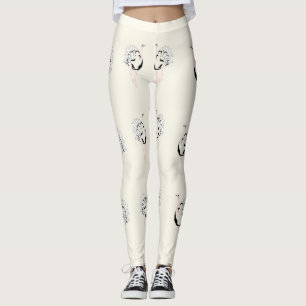 ostrich bird on brown leggings