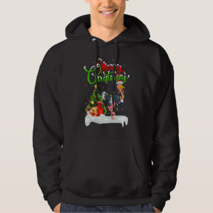 Ostrich Bird Xmas Decorations Santa Ostrich Chri Hoodie