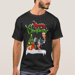 Ostrich Bird Xmas Decorations Santa Ostrich Chri T-Shirt