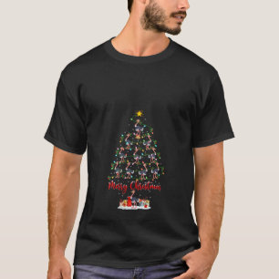 Ostrich Bird Xmas Lighting Santa Ostrich Christmas T-Shirt