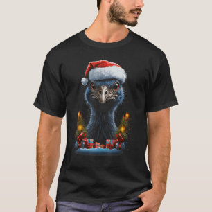 Ostrich Christmas Bird Xmas Holiday Pajama Gift T-Shirt